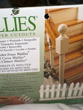 Wallis White Picket Fence Washable Wall Decal